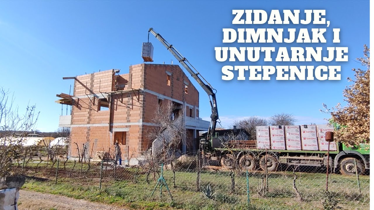 04 Gradnja obiteljske kuće - zidanje zadnje etaze i unutarnje stepenice