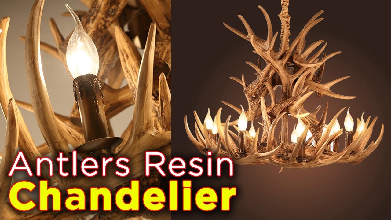 Modern LED Antler Chandelier Lamp | Vintage Novelty Lighting