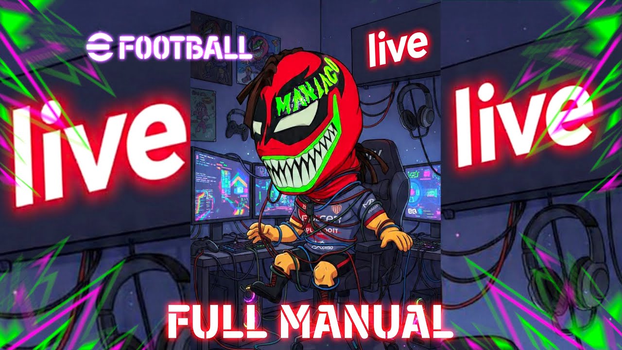 ilustramaniaco esta en vivo jugando efootball en Full Manual