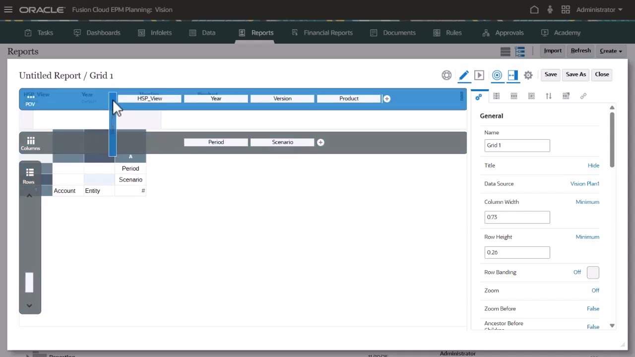 Creating Reports in Cloud EPM