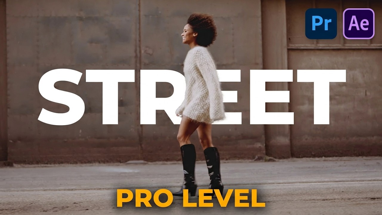 How to Put TEXT Behind Moving Objects in Premiere Pro (with After Effects) #premierepro