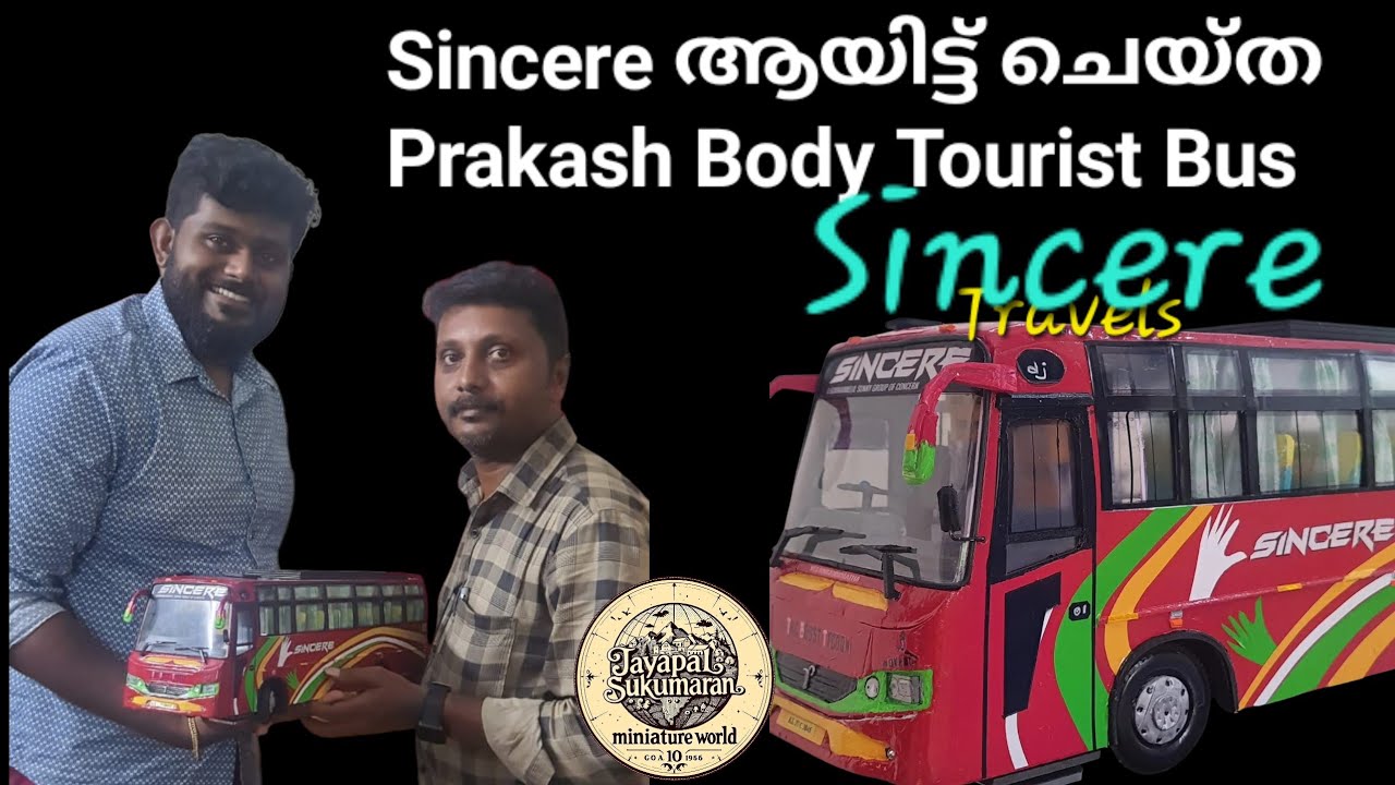 miniature model making- prakash body old safari model bus