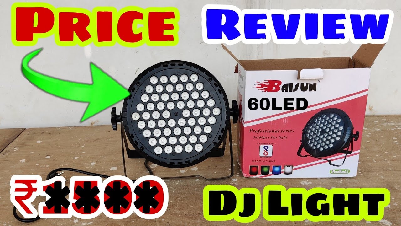 Baisun 60Led Par Light Price And Review | Baisun Dj Light Unboxing | Dj Rock