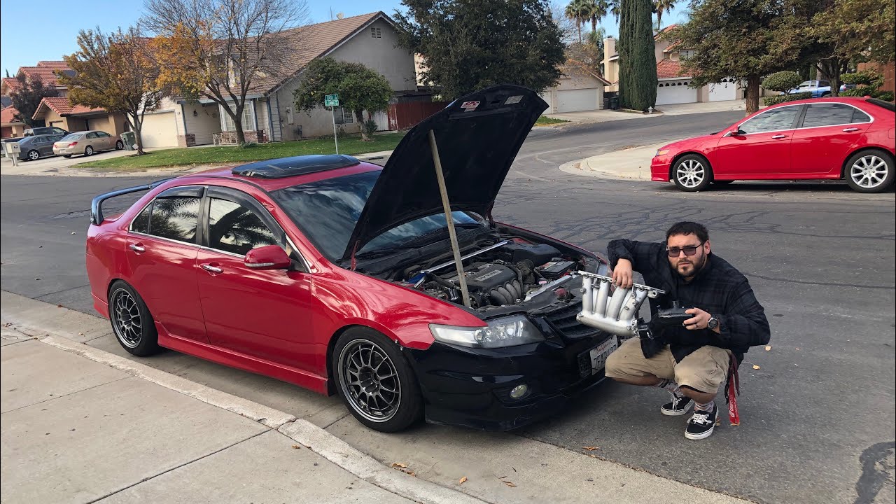 Tsx (CL9) gets Rrc type r manifold /doing pulls with serge bo tune
