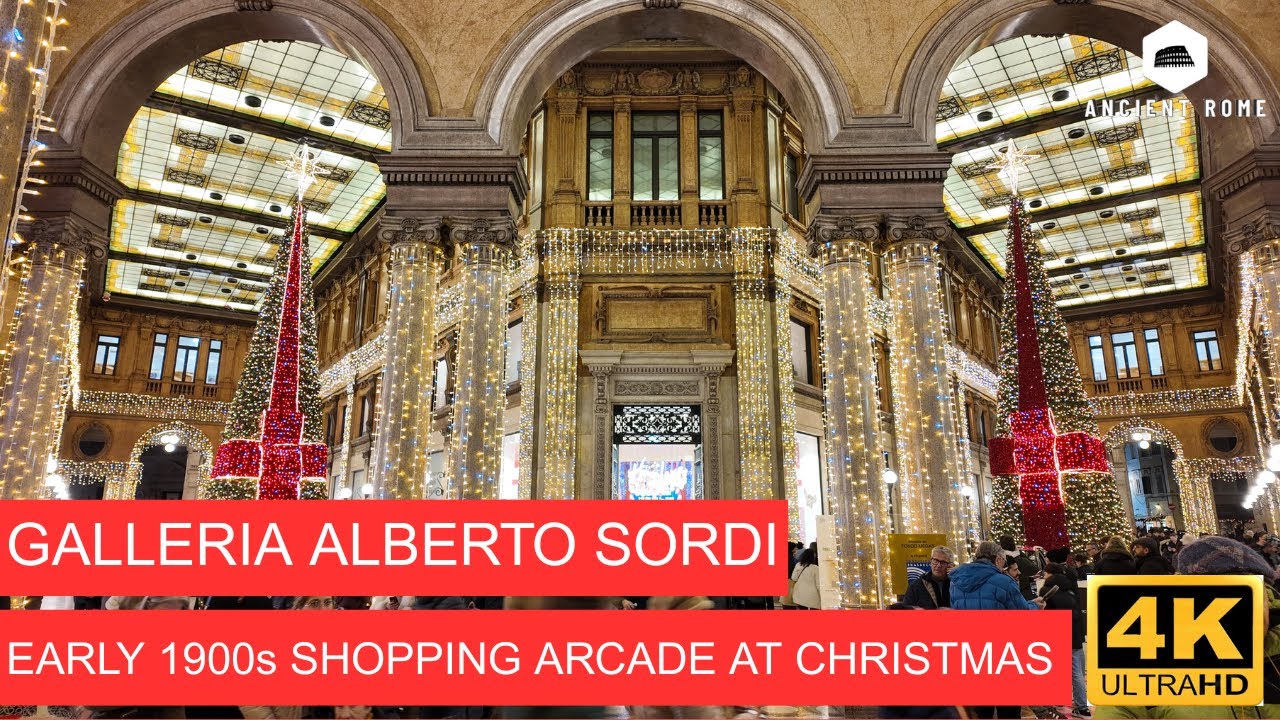 Galleria Alberto Sordi at Christmas ✨🎄 | Lights, Trees & Holiday Magic in the Heart of Rome