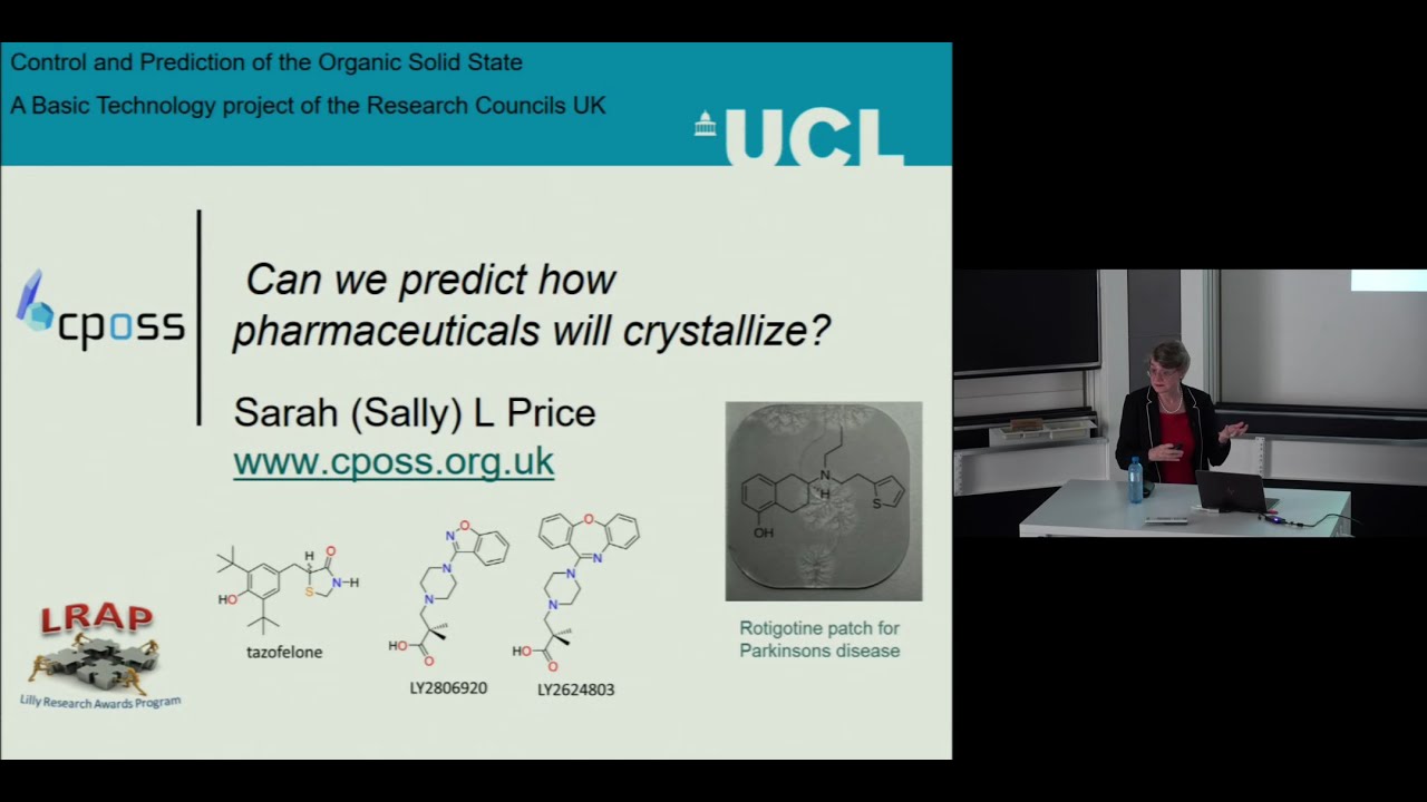 16 MDL - Sally Price: Can we predict how pharmaceuticals will crystallize?