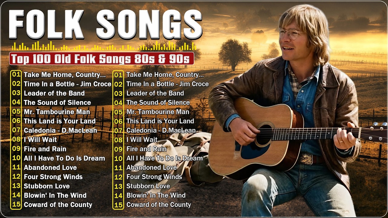 Top 100 Old Folk Songs 80s & 90s 🌾 Simon & Garfunkel, John Denver, Jim Croce, Cat Stevens