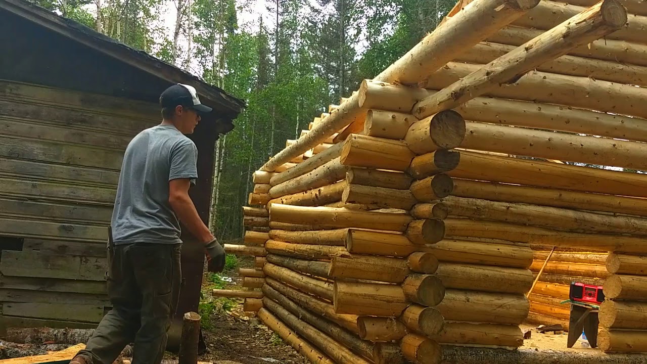 LOG CABIN BUILD: RIDGE BEAM ALONE