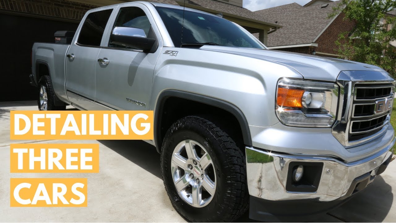 DETAILING 3 CARS IN 7 HOURS: GMC SIERRA, Mercedes e63, & Toyota Camry