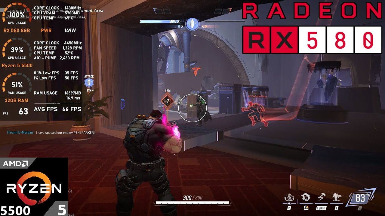 RX 580 8GB : Marvel Rivals (Test in 2025)