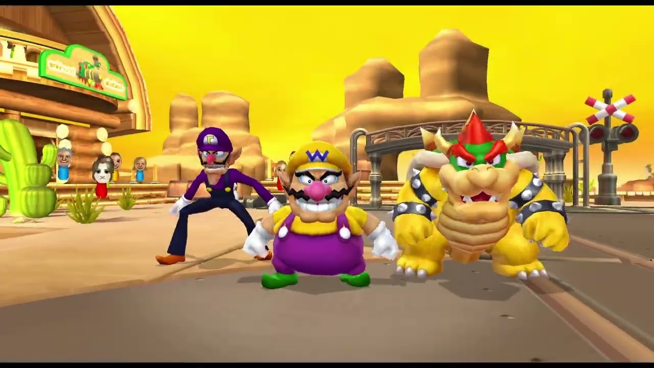 Mario Sports Mix (Wii) - Dodgeball - Exhibition - 3 on 3 - Special Cup (Wario, Waluigi, and Bowser)