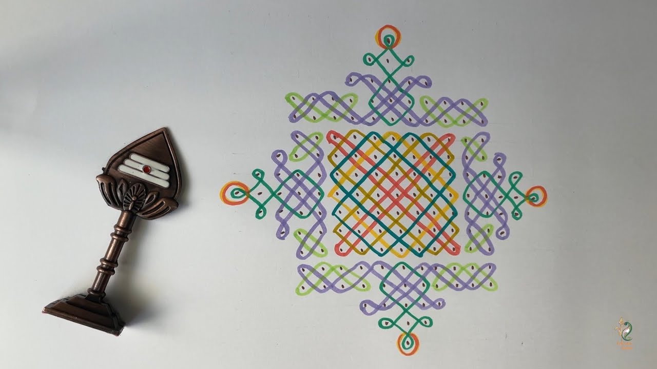 Simple & Beautiful Kolam | Easy Rangoli Design for Daily Pooja