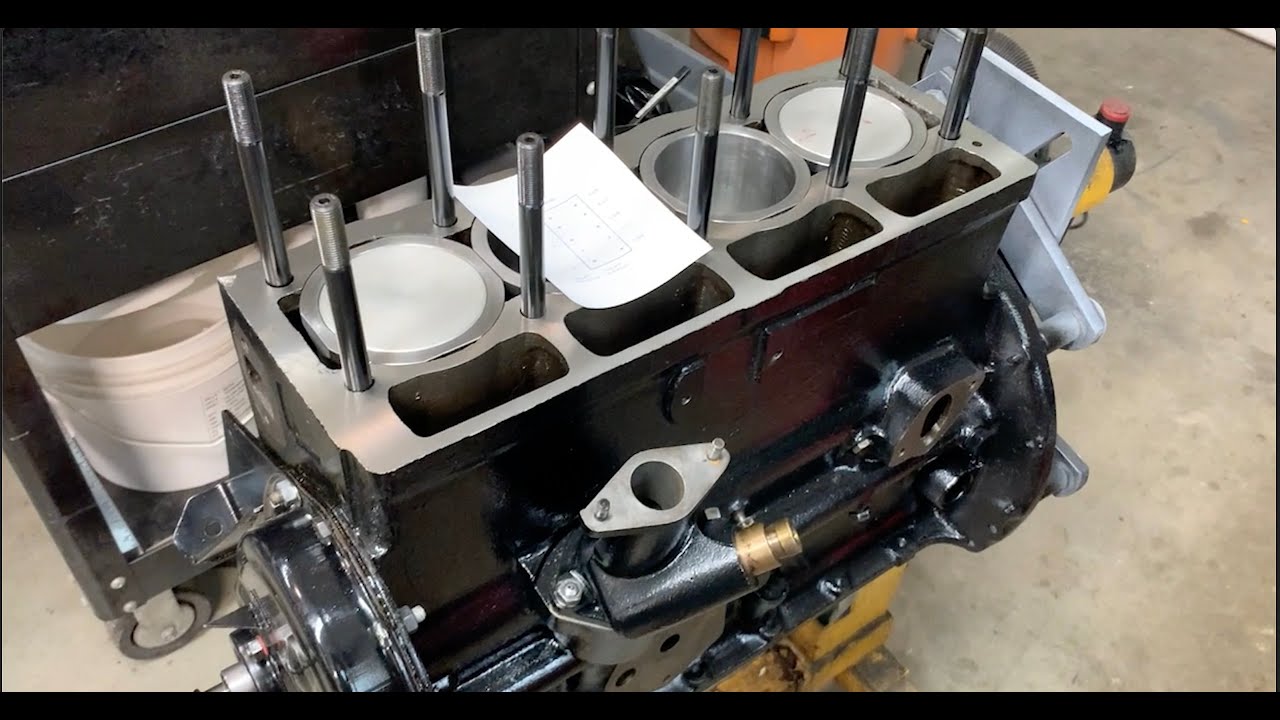 69-1959 TR3A engine rebuild timing the cam and landing the head