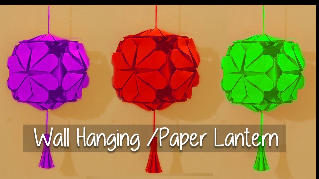 Origami Paper Lantern | Paper wall hanging | Paper home decor | How to Make Paper Lantern