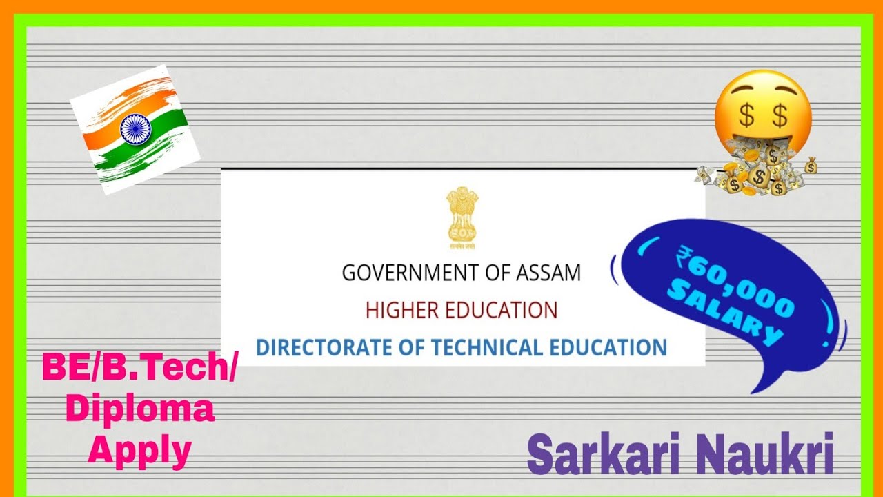#JoB DTE #ASSAM #RECRUITMENT | ₹60,000 #Salary 💸| BE/B.Tech Diploma 👨&zwj;🎓|