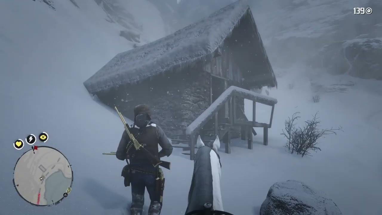Chibyrd playn' RDR2 - 126 - Wolfies and Bearsies playful in the sneow