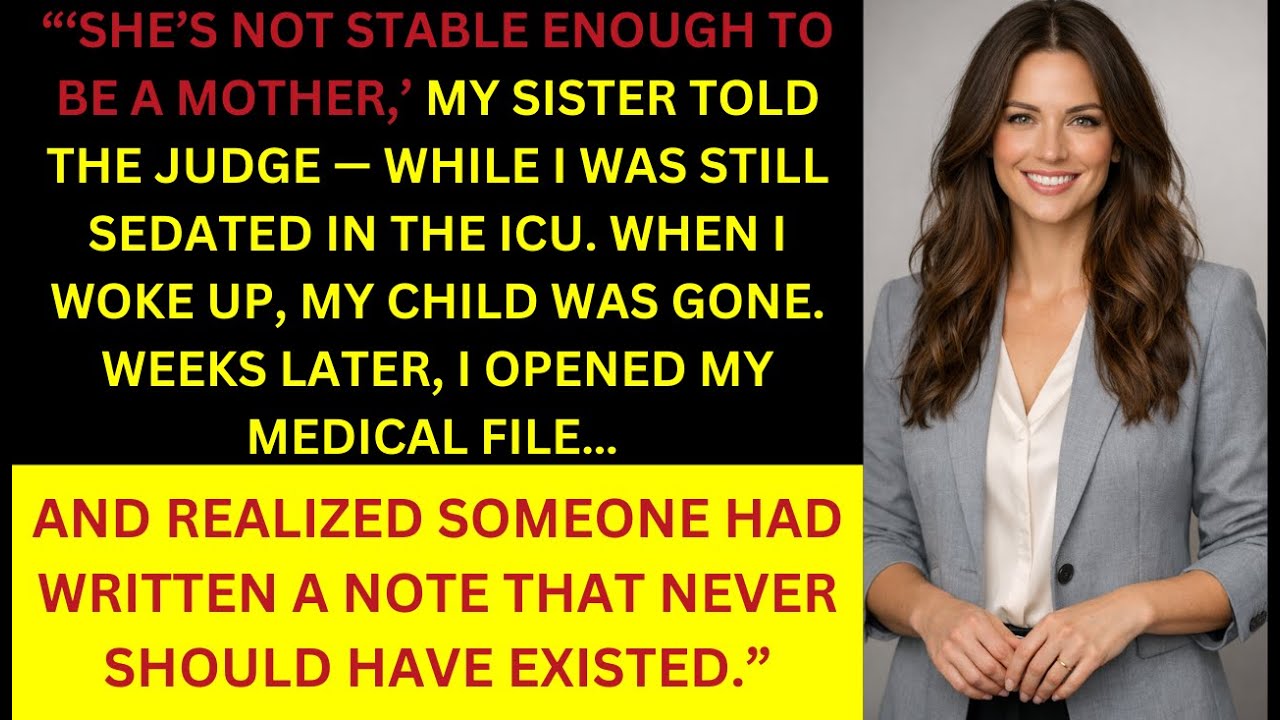 My Sister Took Custody of My Child While I Was Hospitalized — The Medical File Exposed the Truth