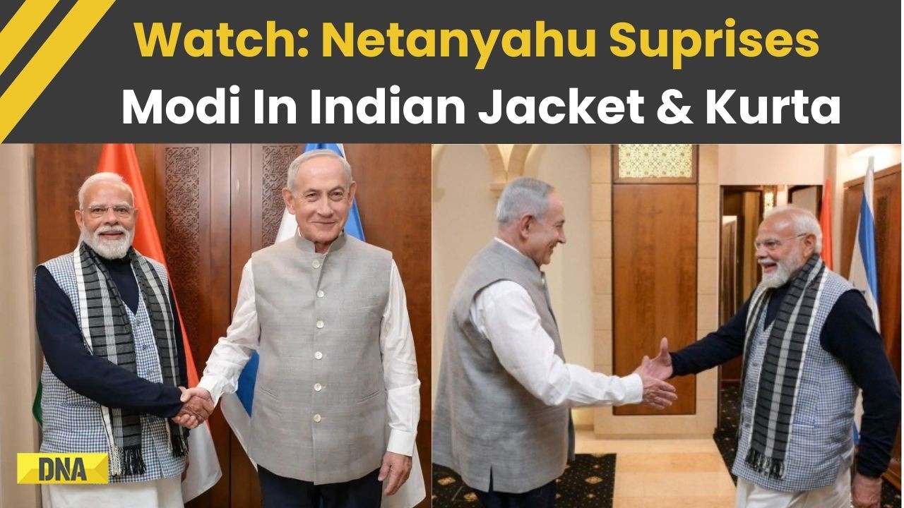 Modi Israel Visit: Netanyahu Surprises PM Modi In Traditional Indian Jacket & Kurta Ahead Of Dinner