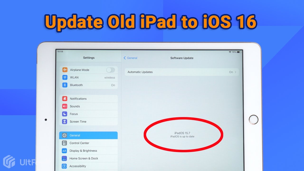 Как легко обновить старый iPad до iOS 14/15/16/17/18! Не удаётся проверить наличие обновлений для...