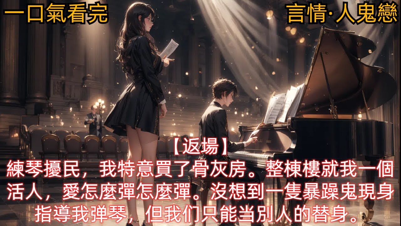 【言情·人鬼戀】練琴擾民，我特意買了骨灰房。整棟樓就我一個活人，愛怎麼彈怎麼彈。沒想到一隻暴躁鬼現身指導，但我兩只能是別人的替身。