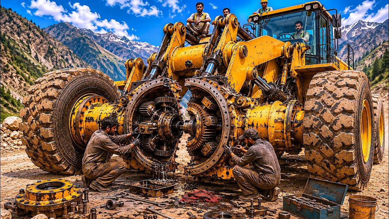 Unbelievable Skills! Pakistani Mechanic Rebuilds Caterpillar Axle Tube Gears Like New