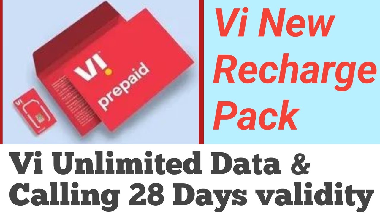 Vi Unlimited Calling Recharge Plan // Vi Unlimited Data Recharge Plan 28 Days