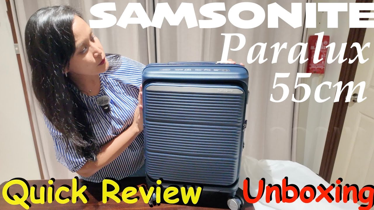 Первый взгляд на чемодан Samsonite ParaluX 55 см для путешествий. Распаковка и краткий обзор (дор...