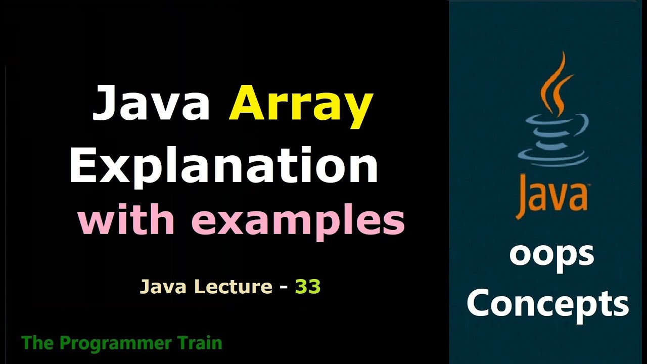 Array in Java With Explanations and Examples | Java Lecture - 33 | #java #array #interview #coding