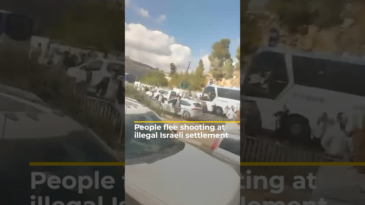 People flee shooting at illegal Israeli settlement