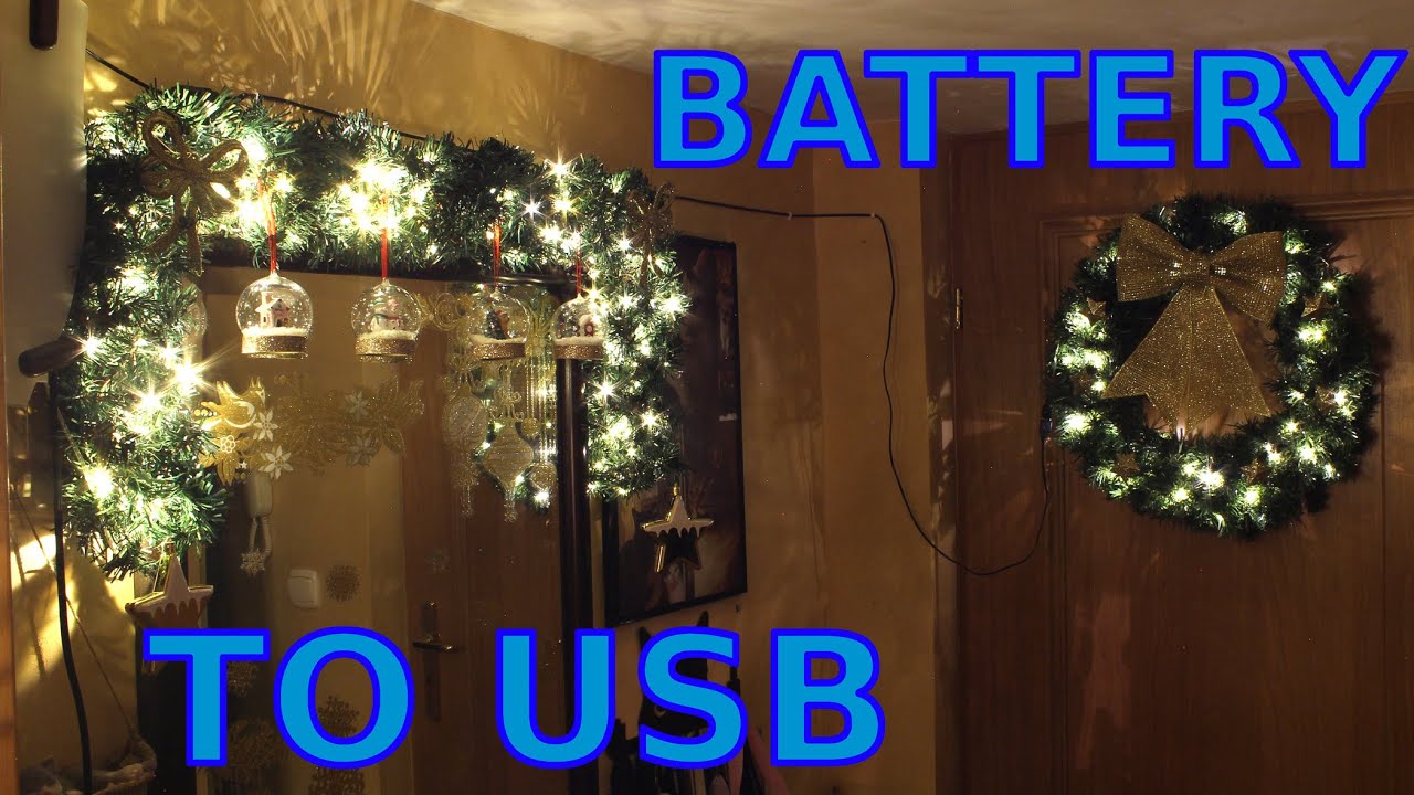Converting battery-powered christmas lights to USB