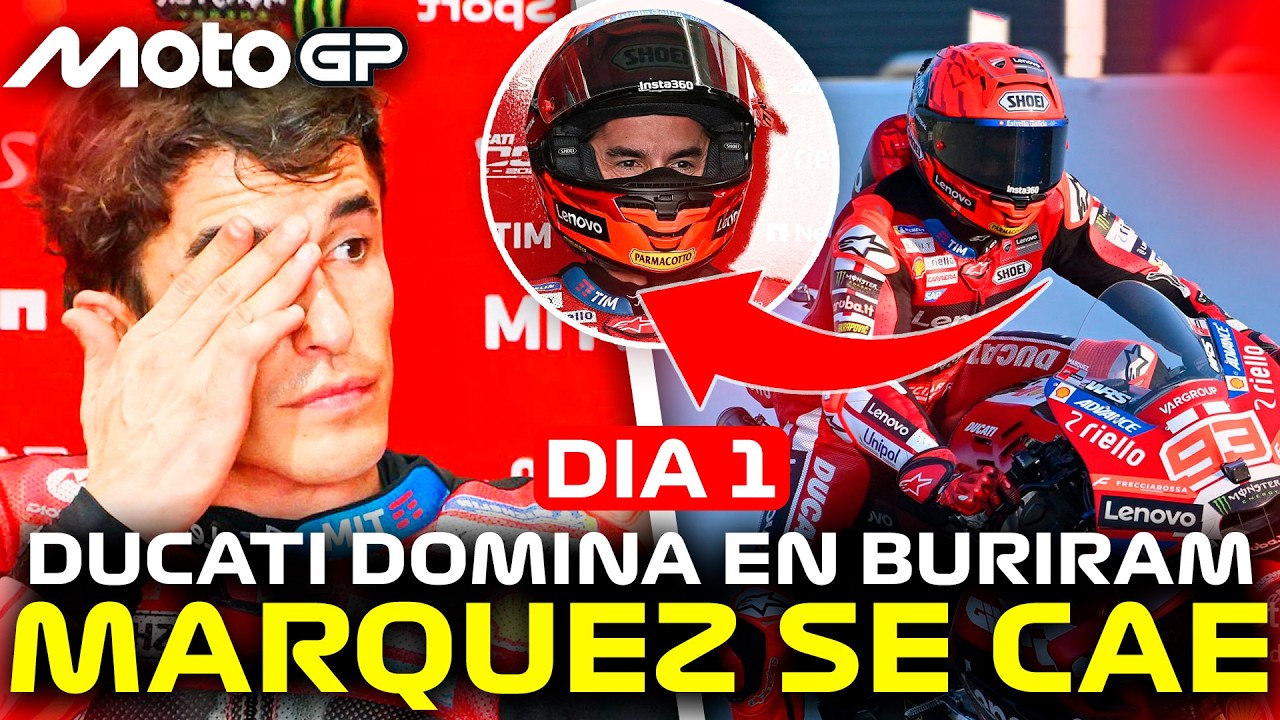 🚨 CAOS EN EL TEST DE MOTOGP: DOS CAÍDAS DE MÁRQUEZ Y DUCATI DOMINA 🚨