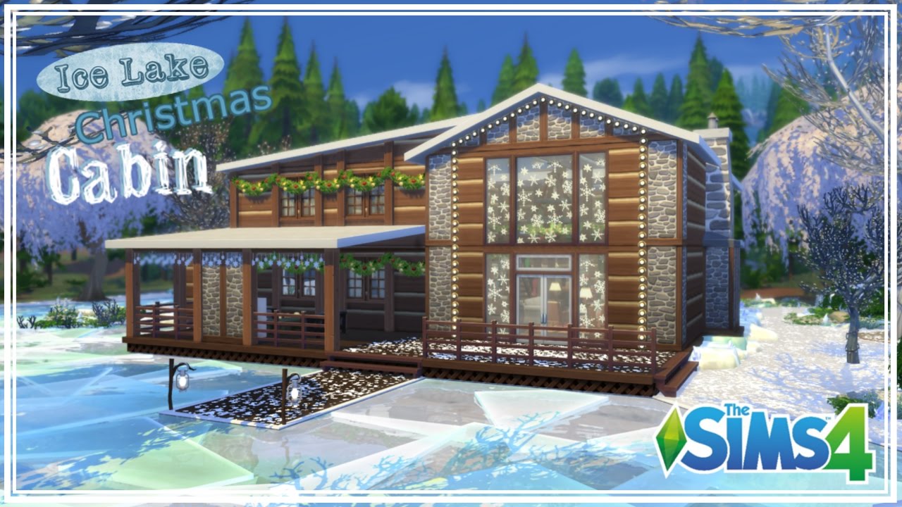 The Sims 4 - House Build - Ice Lake Christmas Cabin