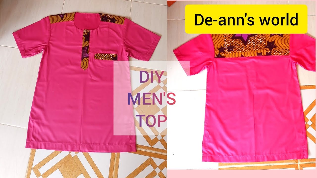 How to CUT and SEW men's top (detailed tutorial)