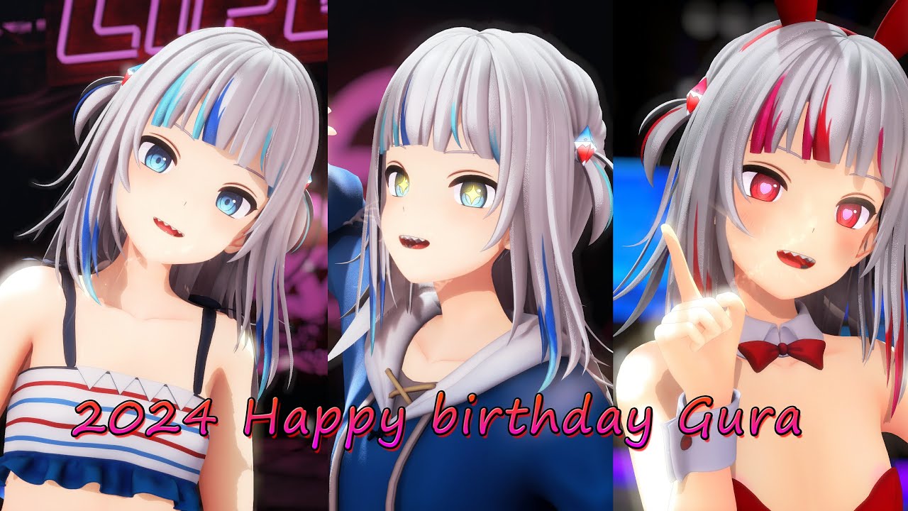 【ホロライブEN HololiveEN MMD】Gawr Gura / GFRIEND(여자친구) _ Sunrise(해야) / 4K 60FP #GuraBirthday2024
