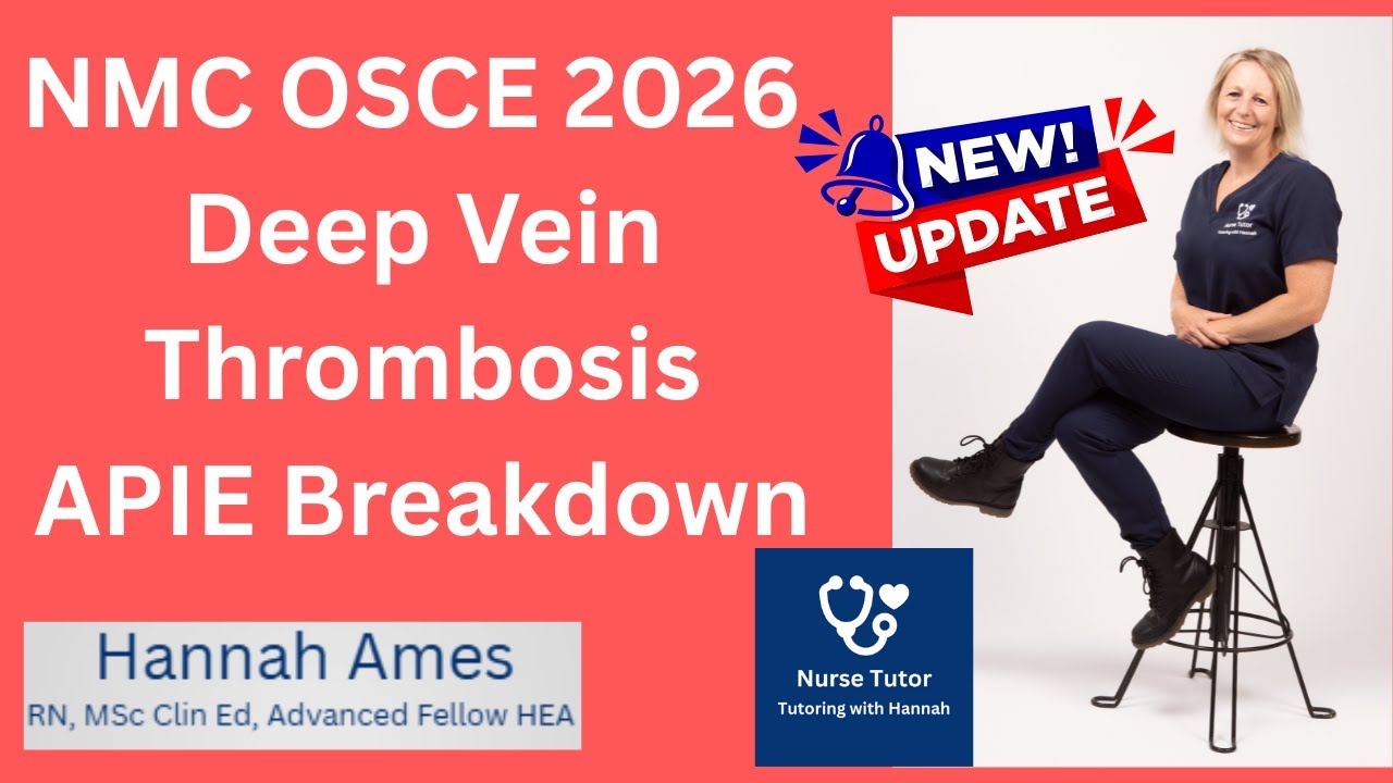 NMC OSCE New 2026 Учебное пособие APIE по предполагаемому тромбозу глубоких вен