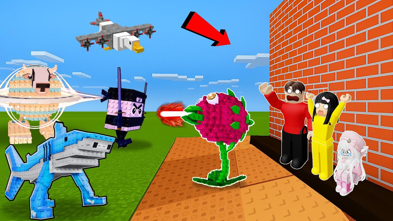 Yuta Mio Bangun Benteng Dari Tanaman Untuk Lawan Anomali Brainrot | ROBLOX