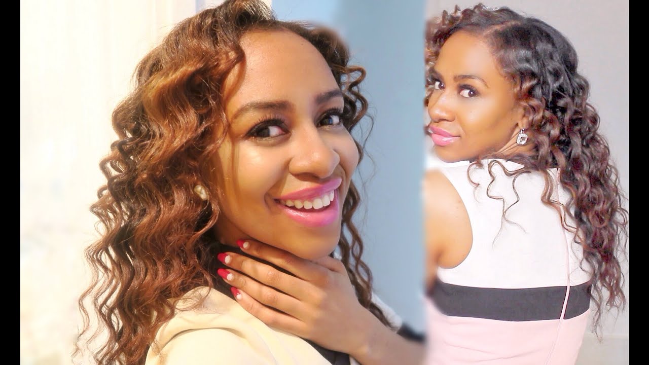 HEATLESS Wavy Curls Using only Flexi Rods, Water & Argan Oil