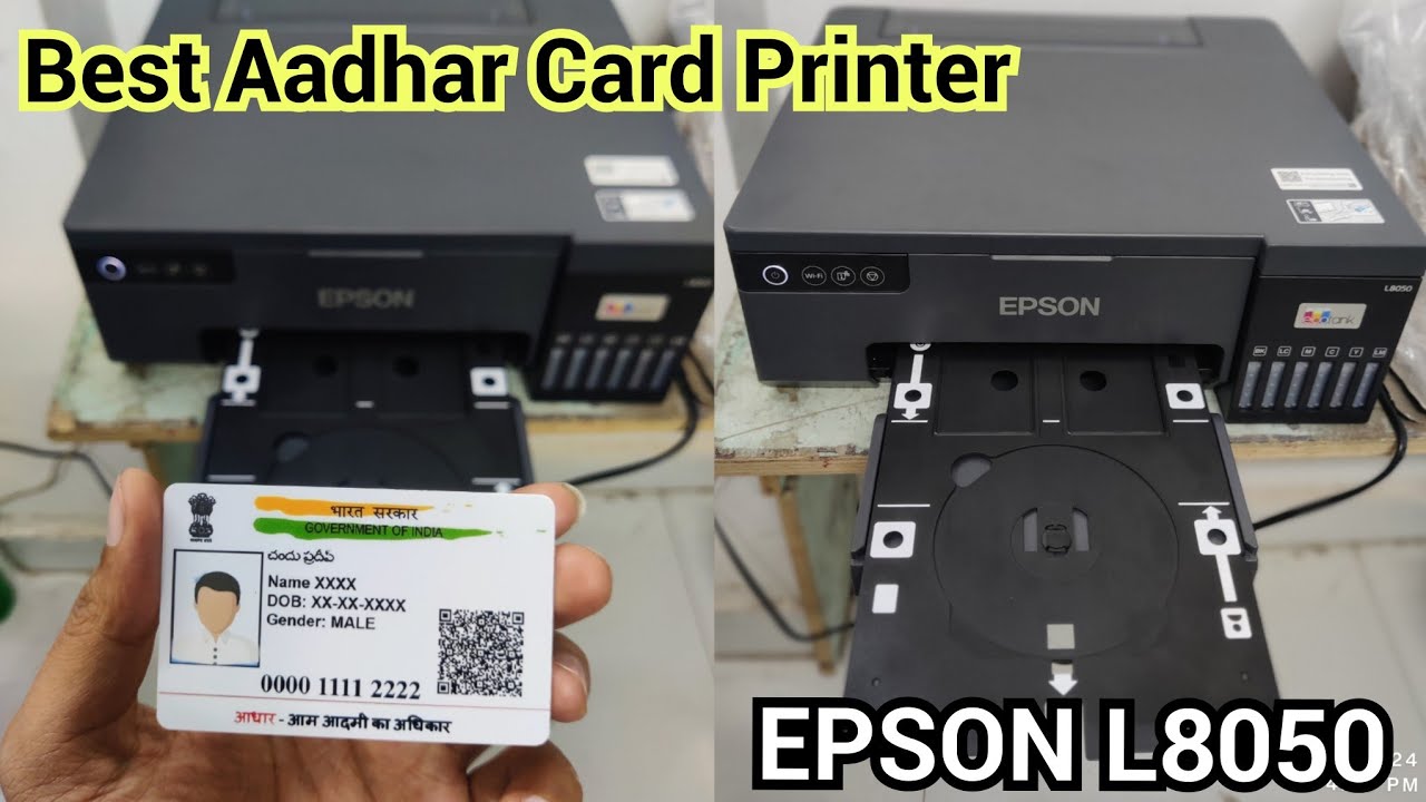 How to print PVC Aadar Card in Epson L8050 - Very Easy😎
