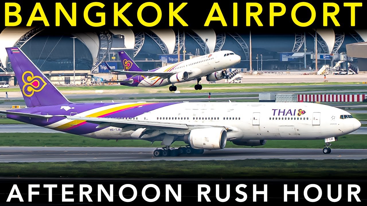 BANGKOK SUVARNABHUMI AIRPORT🇹🇭 - Plane Spotting Afternoon RUSH HOUR | Landing & Takeoff