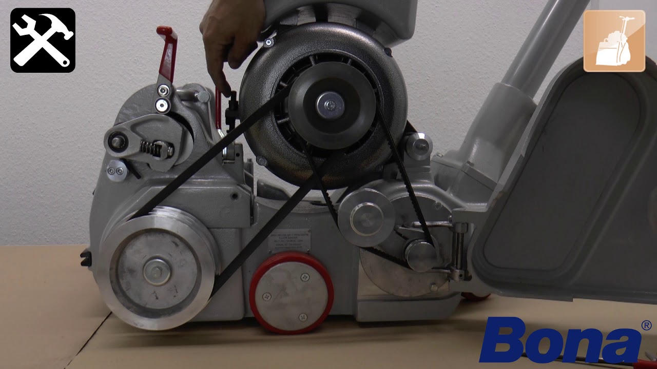 Adjusting the belt drive | Bona Belt