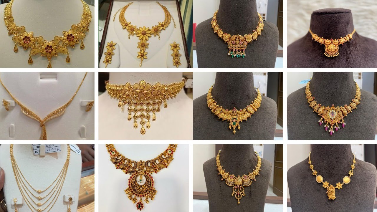 Gold Necklace Designs, Short Necklace Designs, Gold Necklace, Long Necklace Designs