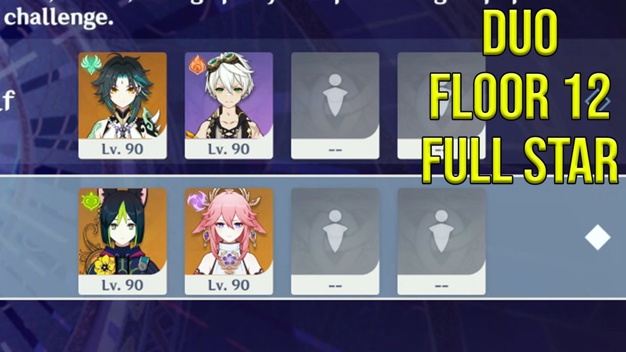 Duo Xiao C0 & Bennett C5 - Tighnari C0 & Yea Miko C0 Spiral abyss floor 12 genshin impact
