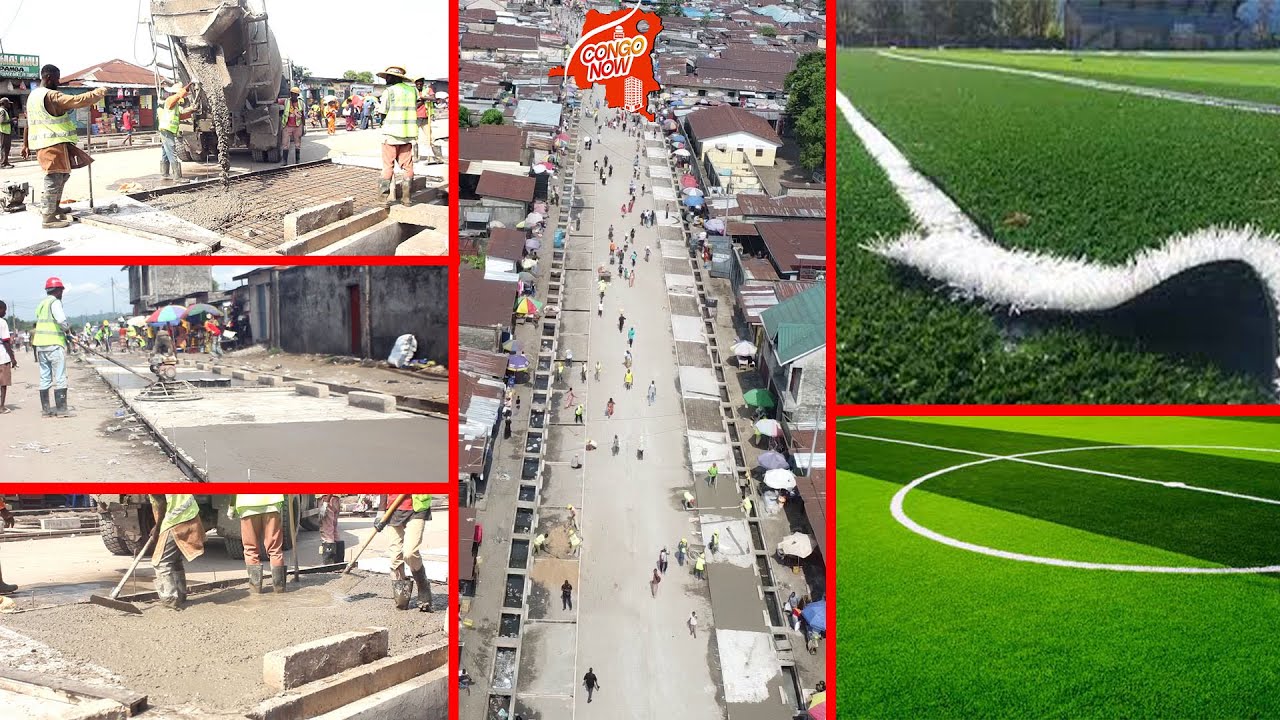 Ndjili au c&oelig;ur d&rsquo;un chantier historique entre routes modernes et complexe sportif 