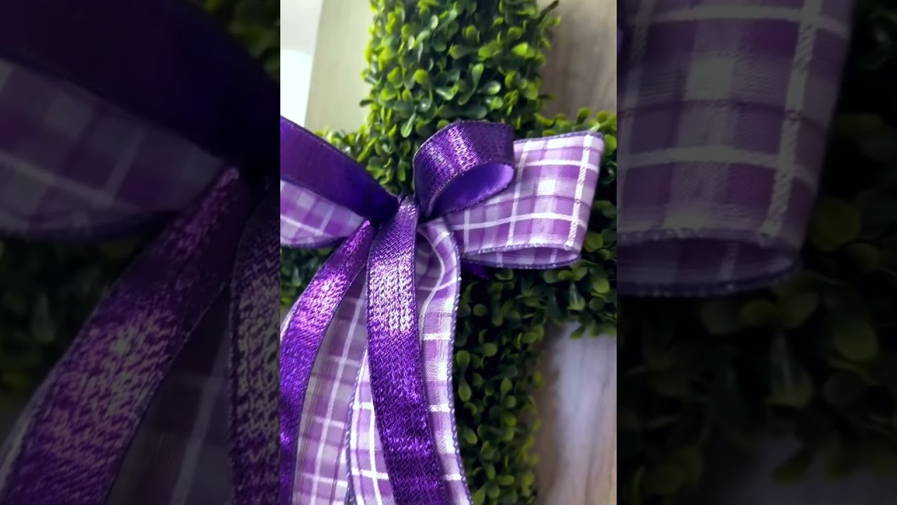 Simple Boxwood Cross Decor Idea &ndash; Just Add a Bow!
