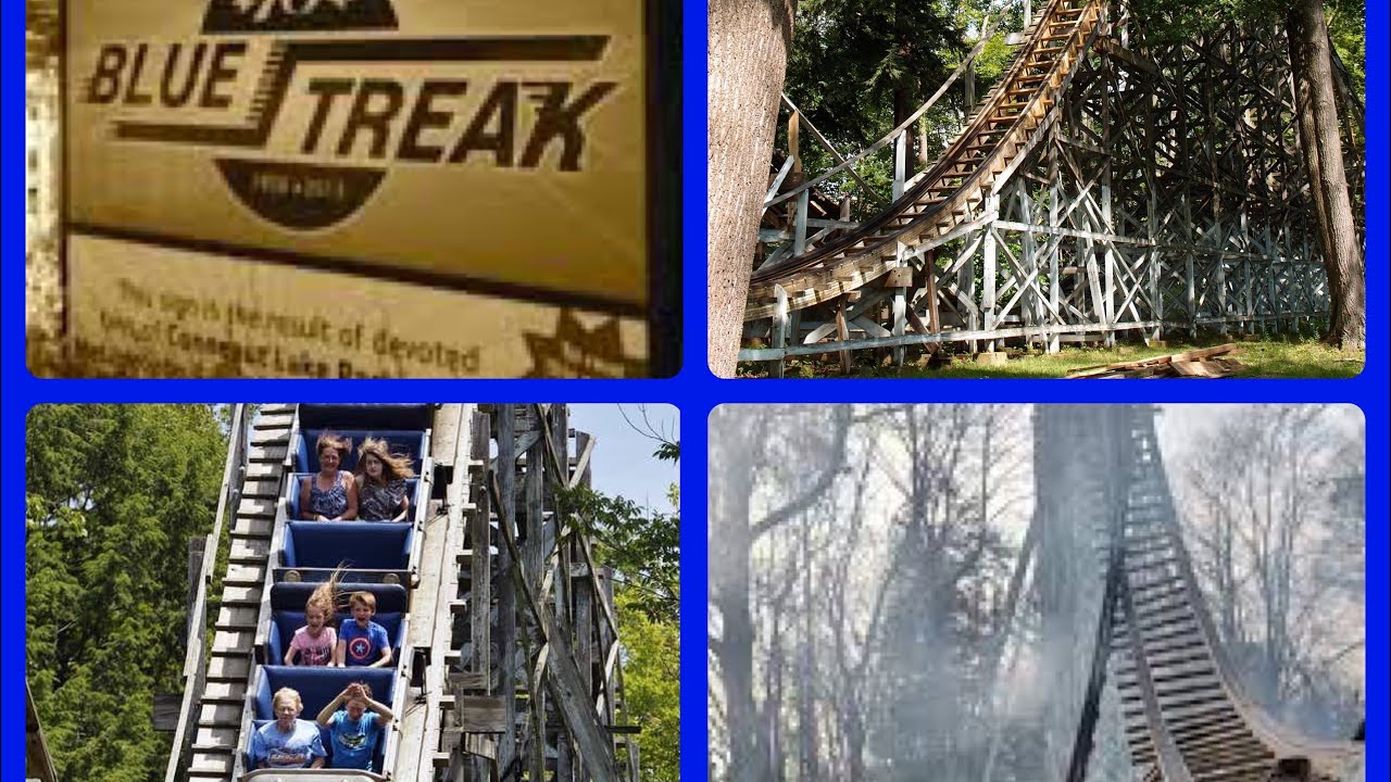 PA ABANDONED AMUSEMENT PARK, DESTROYED ROLLERCOASTER, CONNEAUT LAKE PARK,