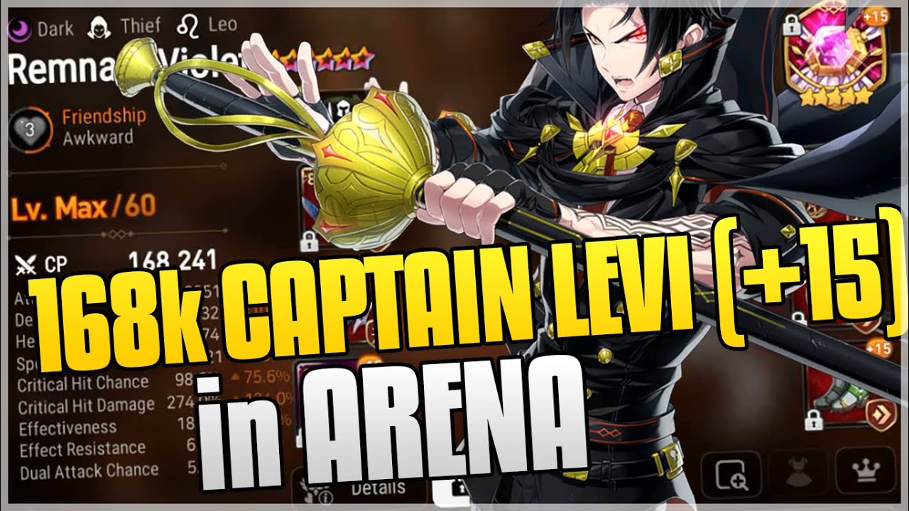 Epic Seven - 168k CP REMNANT VIOLET (+15 skill-up) in ARENA!!!