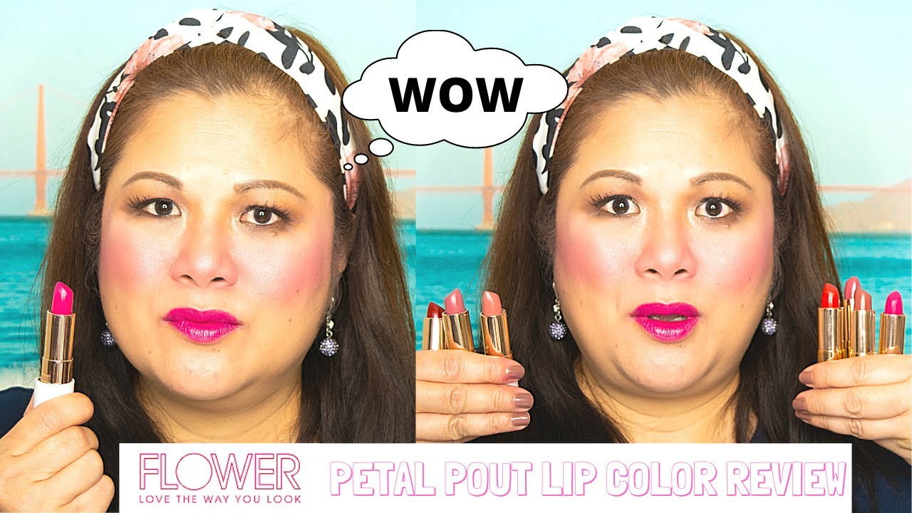 Flower Beauty Petal Pout Lip Color Review | Lip Swatches | Flower Beauty Australia