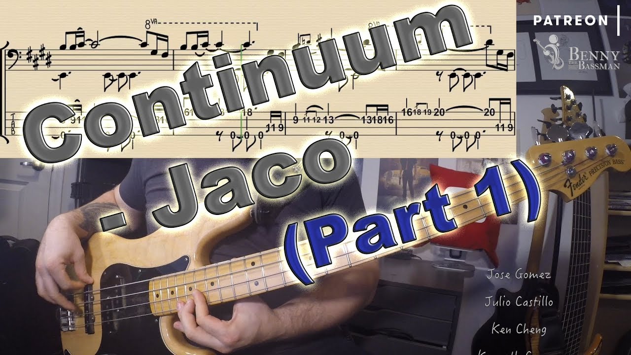 Jaco Pastorius - Continuum pt. 1 [BASS COVER] - with notation and tabs