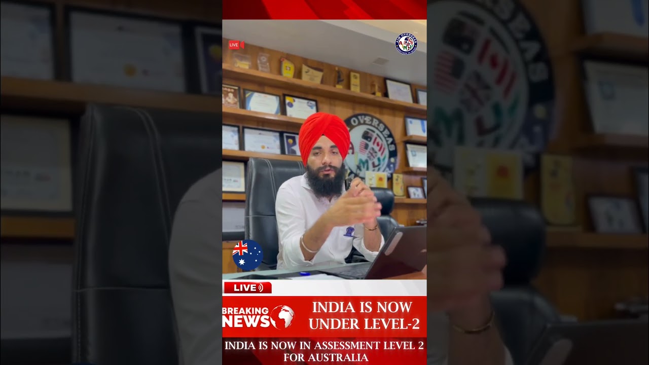 INDIA IS NOW IN ASSESSMENT LEVEL 2 FOR AUSTRALIA #breakingnews #breaking #australia #viralvideo
