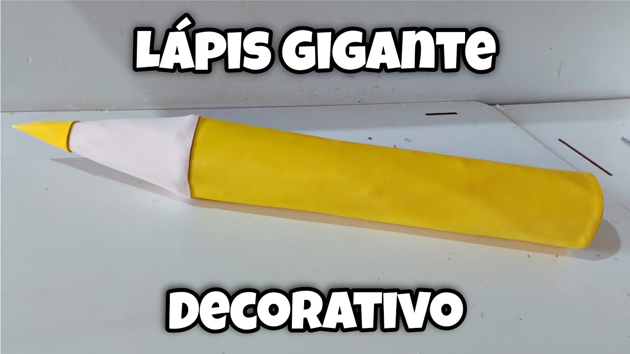 DIY: LÁPIS GIGANTE DECORATIVO, FEITO DE PAPELÃO